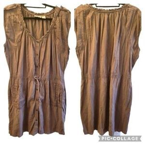 Dkny Women's Olive Tan Cargo Button Dress w Pockets! Plus Size 20W 2x